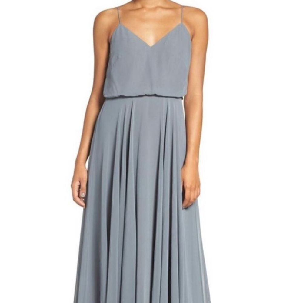 Jenny Yoo Bridesmaid Dress Inesse mineral gray size 26 - Picture 7 of 7
